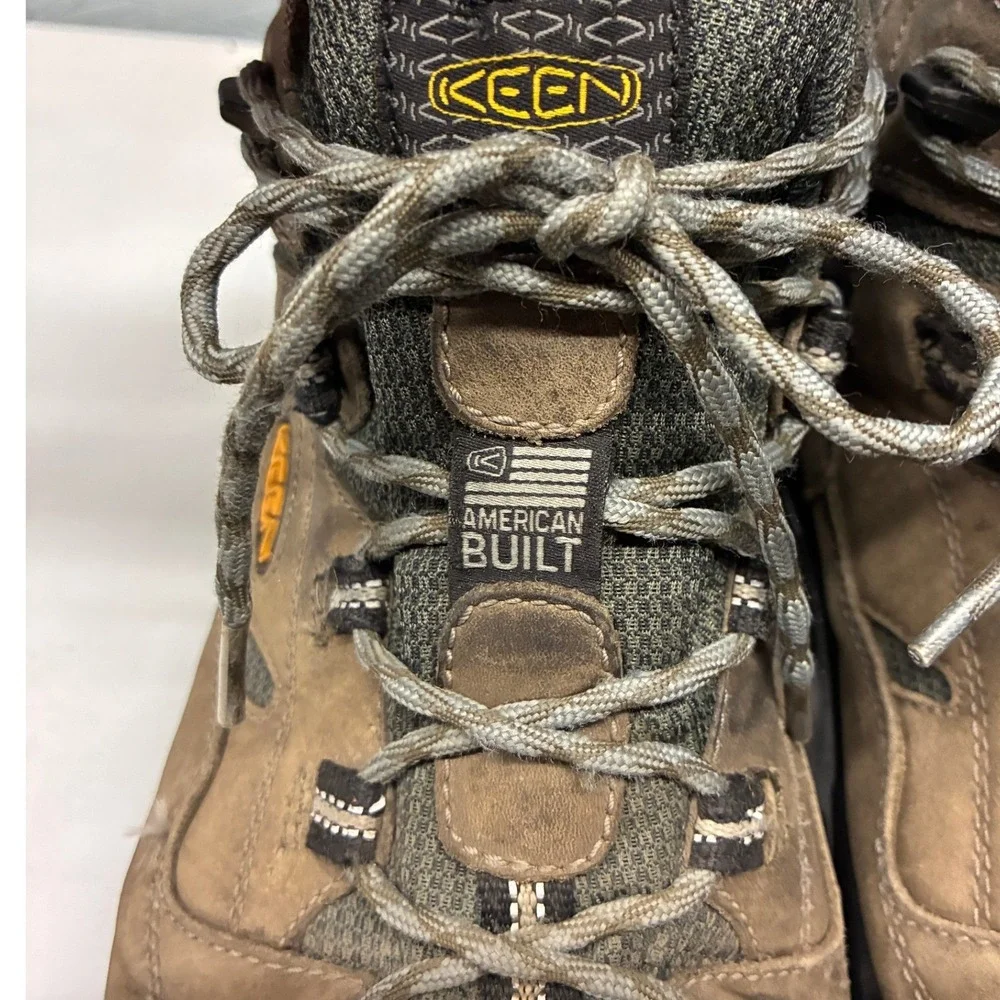 KEEN Utility Waterproof Hiking Boots Mens 10.5EE Brown Steel Toe Work Outdoor